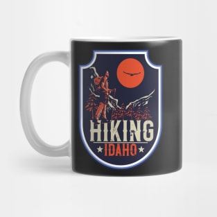 Hiking adventure wild retro exploring Idaho Mug